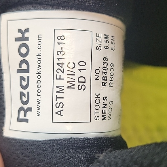 REEBOK Work Shoe Best Slip-Resist Composite Toe Electrical Hazard (EH) Non-Metal - Picture 7 of 10